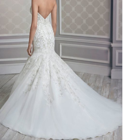 Fit and Flare Ivory Wedding Dress - Picture 8 of 8